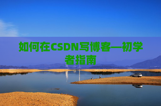 如何在CSDN写博客—初学者指南